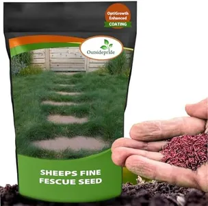 Outsidepride Sheeps Fine Fescue Grass Seed - 50 Lbs. Perennial Heat & Drought Tolerant Dense Green Lawn Seed, Traffic-Resistant Turf for Shaded Environments w/OptiGrowth Coating for Seed Enhancement