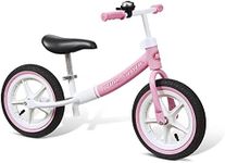 Radio Flyer Air Ride Balance Bike, Toddler Bike, Ages 1.5-5 Pink, White