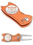 VISUALIZE Talon Divot Tool | This is a Metal Divot Repair Tool with Extra-Strength Magnetic Golf Ball Metal Marker - Switchblade Style Multi Tool - Eco Friendly (Orange)