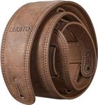 LEKATO Leather Guitar Strap with Thicken Foam Padded Bass Shoulder Strap Leather Electric Guitar Strap for Bass,Guitars,long Foam Cushion Padded Guitar Belt Adjustable Length from 41” to 51”