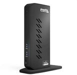 Plugable USB 3.0 and USB-C Dual 4K Display Docking Station with DisplayPort and HDMI for Windows and Mac (Dual 4K DisplayPort & HDMI, Gigabit Ethernet, Audio, 6 USB Ports) Vertical