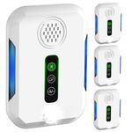Kwaiyole 4 Pack Ultrasonic Pest Repeller, 2026 Upgraded Mice & Rat Repellent,Electronic Indoor Plug in Rodent Control Device for Mouse,Rat,Spider,Mosquito,Safe for Pets & Children,Humane Traps
