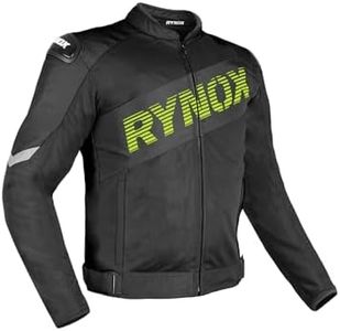 Rynox Delta GT Jacket - Motorcycle Riding Jacket | Impact Protection | Abrasion Resistance - Black Hi-Viz Green, 2XL
