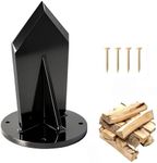 Firewood Kindling Splitter, Base Mounted Log Splitter Wedge Heavy Duty Wood Splitting Timber Mounted Axe Chisel