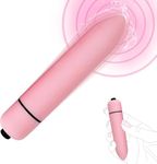 HUANXA Electric Strong Shock Powerful Bullet Rod Toys Travel Mini Size Waterproof Bullet Massage Rod Portable Soft Toys for Women Pleasure Travel Gift (Pink)