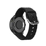 kwmobile Braided Silicone Strap Compatible with Garmin Forerunner 55 Strap - Replacement Watch Band - Black