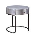 Acme Furniture End Table, Wood, Aluminum