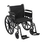 Drive Medical Cruiser Iii Lightweight Wheelchair With Flip Back Removable Arms, 20", 1 Each 1 count