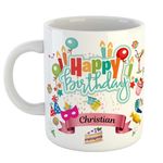 ARTBUG Happy Birthday Christian Coffee Mug - Best Birthday Gift for Kids, Friends, Brother, Sister, Boy, Girl, Return Gift, Name -Christian