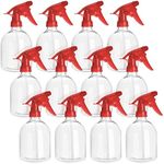 Juvale 12 Pack Refillable 16oz Plastic Spray Bottles - All-Purpose Red Spray Bottle for Hair, Cleaning Solutions, Plants, with Adjustable Nozzle (Mist & Stream)