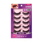 iENVY by KISS So Wispy 08 Multi Pack 5 Pair Lashes Made of Premium Human Hair (1 Pack) Voluminous Wispy Style