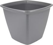 Iris Ohyama, Plant Indoor / Outdoor Pot, With 36 cm Square Planter and Water Drainage/Reservation System, for Gardening - Square Plant Pot 360 - Grey