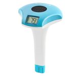 Circrane Solar Digital Pool Thermometer, IP7 Water Proof Design, 30s Temp Reading Cycle, Built-in Solar Rechargeable Battery with Ultra Long Battery Life, Blue