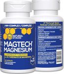 Natural Stacks MagTech Magnesium Supplement - 3 Forms of Magnesium: Magtein Magnesium L-Threonate, Glycinate & Taurate - Mineral Supplement - Maintains Good Health - 90 Magnesium Capsules