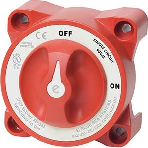 Blue Sea Systems - 9004e Battery Switch ON/Off AFD, Red