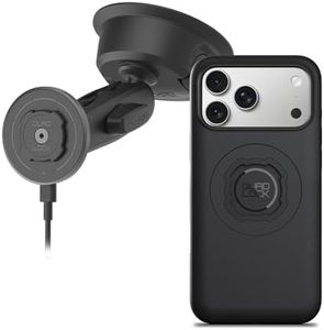 Quad Lock Heavy Duty Suction Car Phone Mount with MAG Phone Case and MAG Wireless Charging Head for iPhone 17 Pro Max