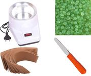 Plenteous full body hot wax Beads (100 gm), wax heater machine, waxing strips(50), knife, wax heater kit combo for women & men.