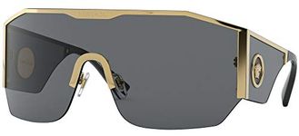 Versace Men's 0VE2220 Sunglasses, Gold/Dark Grey, 41/14/125