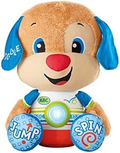 Fisher-Price Ríe y Aprende Perrito Grande de Juguete con Sonidos, Canciones y Frases, Regalo para bebés +18 Meses (Mattel HDJ18)