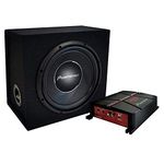 Pioneer GXT-3730B-SET - Subwoofer and amplifier package - 30 cm subwoofer in sealed enclosure, 2-channel bridgeable amplifier and connecting cables