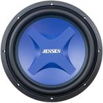 Jensen J4W12 12-Inch Subwoofer | 1200 Watts Peak Power | Blue Woofer Cone with Double Stitched Rubber Surround