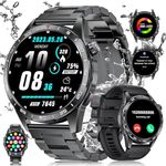 ESFOE Men's Smartwatch with 400 mAh Battery (3 Bracelets), 1.43 Inch AMOLED Smart Watch with Phone Function for Android iOS, IP68 Waterproof, 120+ Sports Modes, Fitness Watch with Heart Rate/Sleep