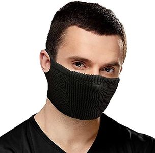 Naroo F5s - 2-in-1 Reversible Reusable Dust Filtering Breathable Pro Sport Face Mask for Running Hiking Biking (Black)