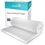 Samtena Viscoelastic Mattress Topper Deluxe with Memory Foam Effect, 160 x 200 x 5 cm