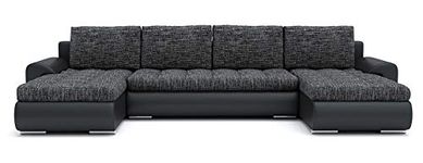 ROMANO FURNITURE DOUBLE SOFA BED ETNA BLACK