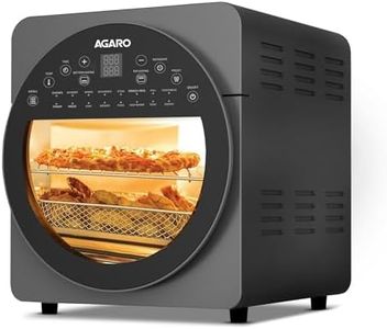 AGARO Elite Air Fryer For Home,14.5L,Rotisserie Convection Oven,1700 watts,Electric Oven,16 Preset Menus,Digital Display,Touch Control,Bake,Roast,Toast,Defrost,Dehydrate,Keep Warm,Dark Grey,14.5 Liter
