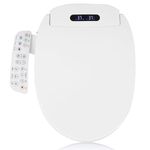 Bidet Toilet Seat Elongated - Toilet Seat Bidet with Dryer and Warm Water, Temperature Controlled Wash, Smart Touch Panel, Nightlight, Toilet Bidet Slow Close