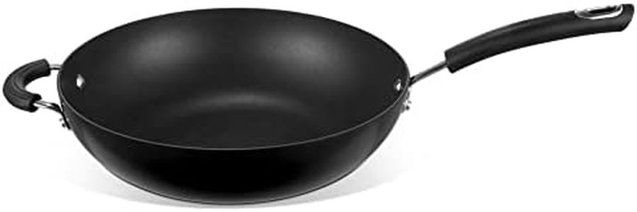 Circulon - Total - Sartén Wok de 30 cm - Antiadherente - Anodizado duro - Inducción - Apto para horno y lavavajillas