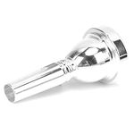 Trombone Mouthpiece Silver Plated Mouthpiece Large Shank Tenor Mouth Piece 12.7mm Trombone Replacement(Silver)