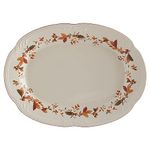 Pfaltzgraff Autumn Berry Oval Platter, 14-3/4-Inch x 11-Inch, White, 5189119