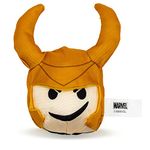 Marvel Comics Dog Toy, Loki Smirking Face Round Pet Toy, Plush