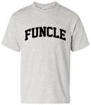 DELRAY SHIRTS Uncle T-Shirt - Funcle The Fun Uncle - Mens Semi-Fitted Graphic Tees -, Grey, X-Large