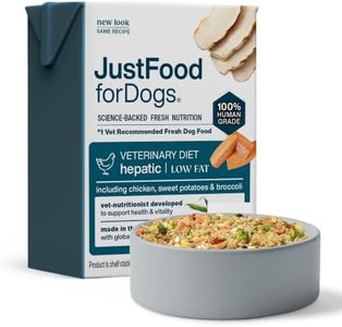 JustFoodForDogs Vet RX Pantry Fresh Prescription Dog Food, Human Grade, Vet Recommended Fresh Pet Meal, Limited Ingredient, Prescription Diet, Hepatic Support Low Protein, 12.5oz- 12 Pack