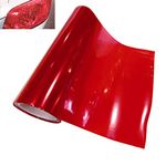 tuf-kote® Red Transparent Colored Headlight/Tail Light Tint Film, Self Adhesive, Width : 30 Cms, Length : 100 Cms [1 Meter]