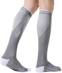 Physio Factory Sports Compression Socks 20-30 mmHg for Men and Women. (AU, Alpha, Small, Medium, Regular, Regular, Grey)