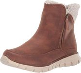 Skechers Women's Synergy Ankle boots, Brown Chestnut Micro Leather Natural Faux Sherpa Csnt, 5 UK