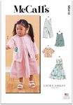 McCall's Toddlers' Romper, Dresses, Jacket and Shirt Sewing Pattern Kit by Laura Ashley, Design Code M8416, Sizes 1-2-3-4, Multicolor