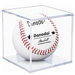 Baseball Display Case UV Protected Acrylic Clear Baseball Holder Square Cube Ball Protector Memorabilia Autograph Display Box for Official Size Baseball