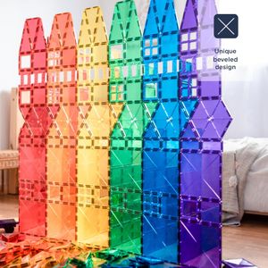 Connetix Rainbow Mega Pack Magnetic Tiles – 212 Piece Set