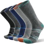 ANTSANG Merino Wool Socks for Men & Women Thermal Winter Hiking Warm Thick Crew Cozy Boot Work Gift Socks Stocking Stuffers 5 Pairs(Assorted,L)