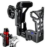Acteam Motorcycle Cup Holder, Bike Water Bottle Holder Handlebar ATV Cup Holder with Atmosphere Light, 360°Rotation Adjust Expandable Design Cup Holder for Bike Motorcycle Scooter