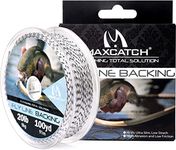 Maxcatch Braided Fly Fishing Line Backing Line 20/30LB, 92m/100yds, 275m/300yards (White&Black, 30LB 92m/100yds)