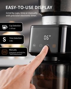 SHARDOR Conical Burr Coffee Grinder – Adjustable Grind Settings