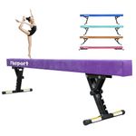 FBSPORT 8ft Adjustable Balance Beam: High and Low Floor Beam Gymnastics Equipment for Kids/Adults,Gymnastics Beam for Training,Practice, Physical Therapy and Professional Home Training with Legs