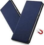 SmartLike Slim Magnetic Card Holder Stand Leather Flip Case Cover for LG G7 ThinQ - Blue