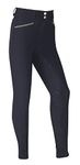 LeMieux St Tropez Jodhpurs for Girls & Young Riders - Equestrian Riding Tights - Full Seat Youth Horseback Riding Gear (Indigo / 13-14 Years)